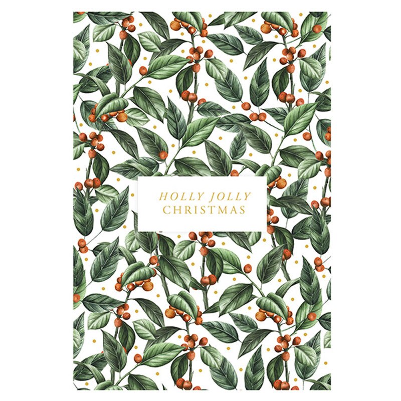 Felicitare - Holly Jolly Berries, Multicolor, Cu mesaj, Carton