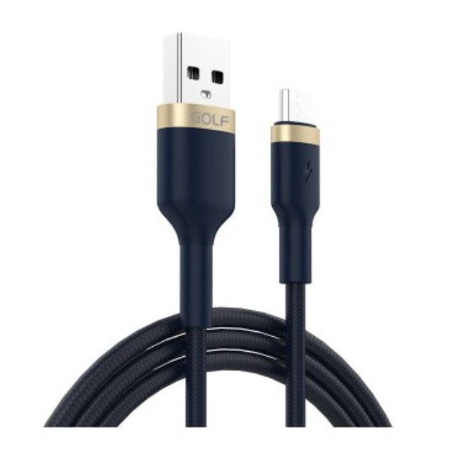 Cablu USB tip C Golf data sync quick charge Auriu