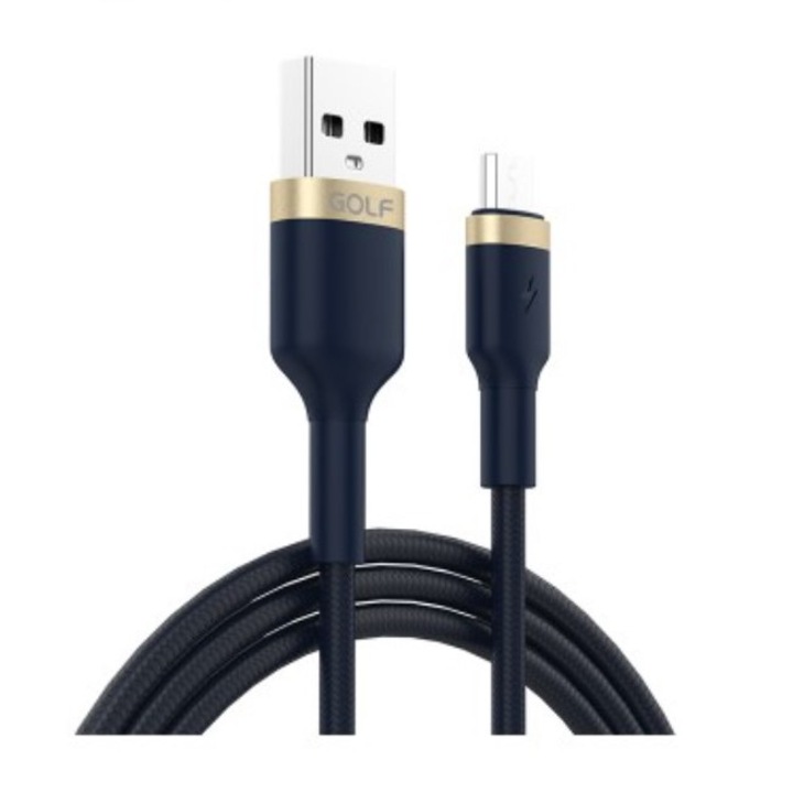Cablu USB tip C Golf data sync quick charge Auriu