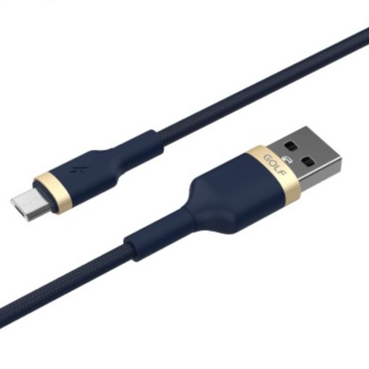 Cablu USB tip C Golf data sync quick charge Auriu