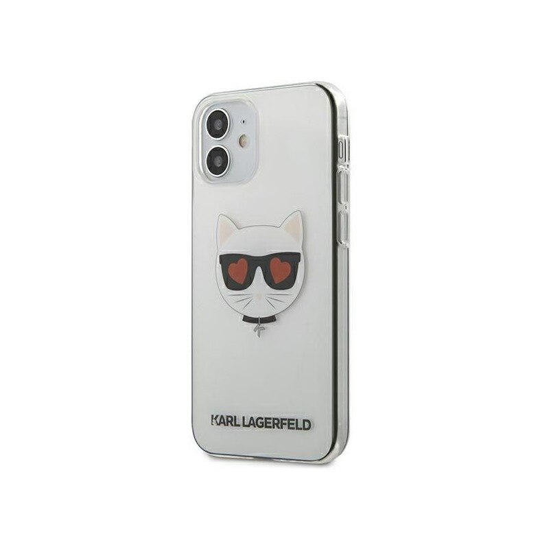 Husa Premium Karl Lagerfeld iPhone 12 Mini, Transparent Choupette - Klhcp12scltr