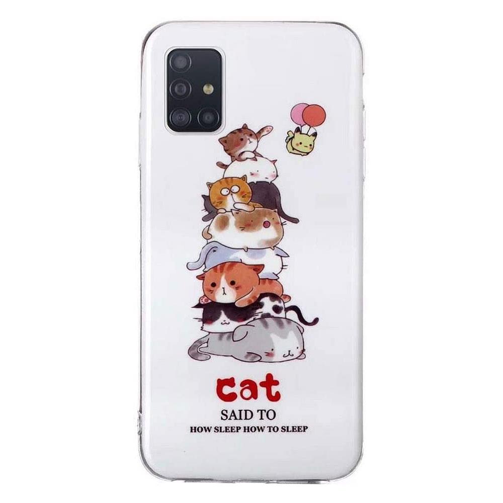 Husa silicon Samsung Galaxy A51 model Cat Pile, Silicon, TPU Viceversa Multicolor