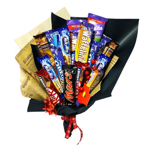 Buchet cu dulciuri, Milka, mix, 23 bucati, 1000 g