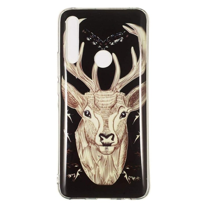 Husa silicon Huawei P40 Lite E Fosforescenta model Deer, Silicon, TPU Viceversa Multicolor