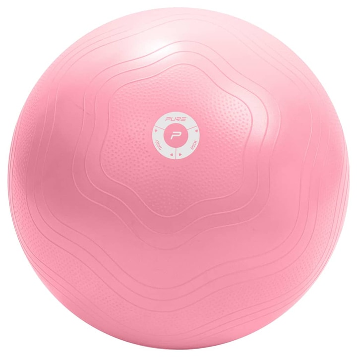 Pure2Improve fitnesz labda kézi pumpával, PVC, 65 cm, rózsaszín