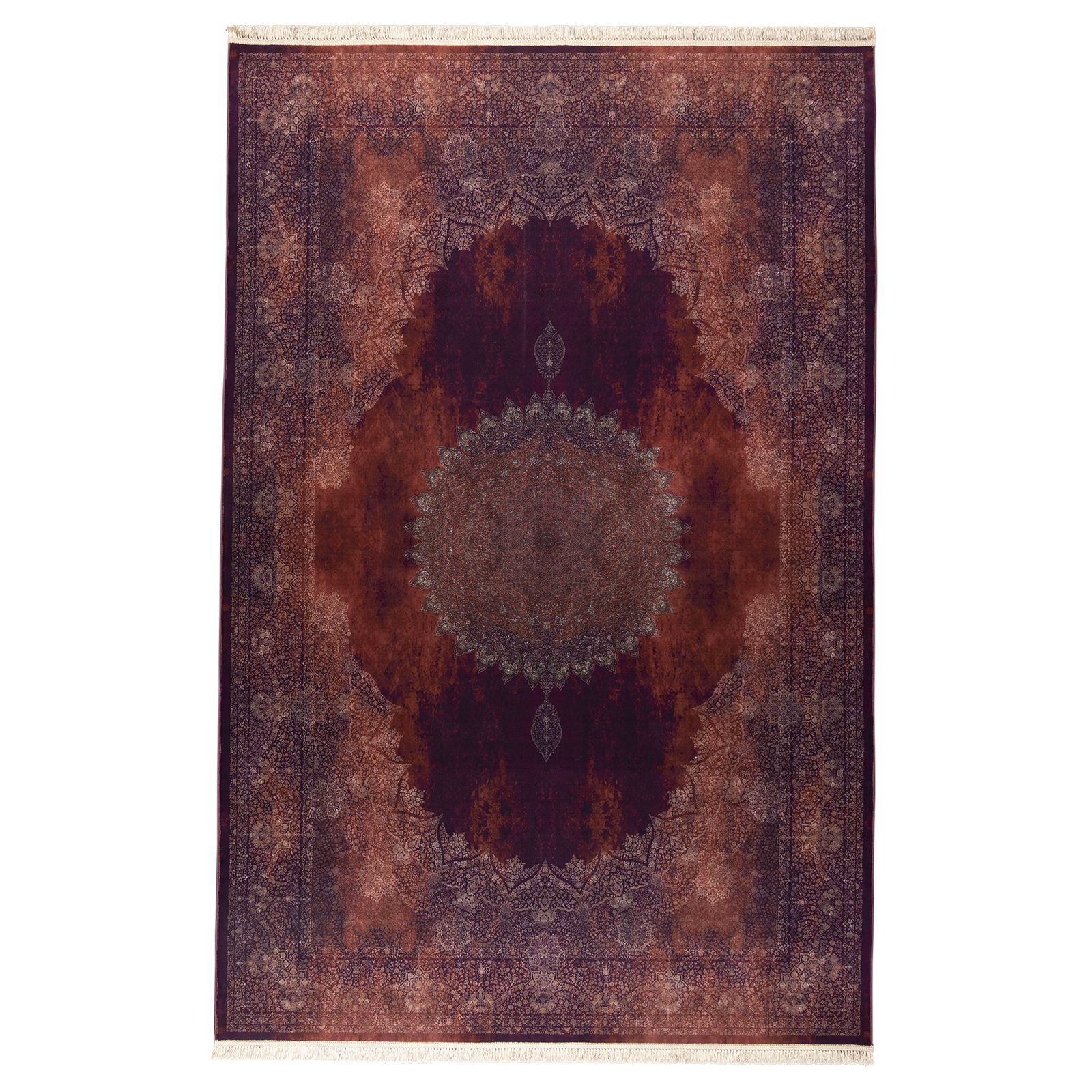 Covor Persan Eu Carpet Mecanic 702448B2 Dimensiune 150x225 3milioane nod/mp Din Matase Artificiala Design VIP Antialergic Anticiuperci Antimucegai