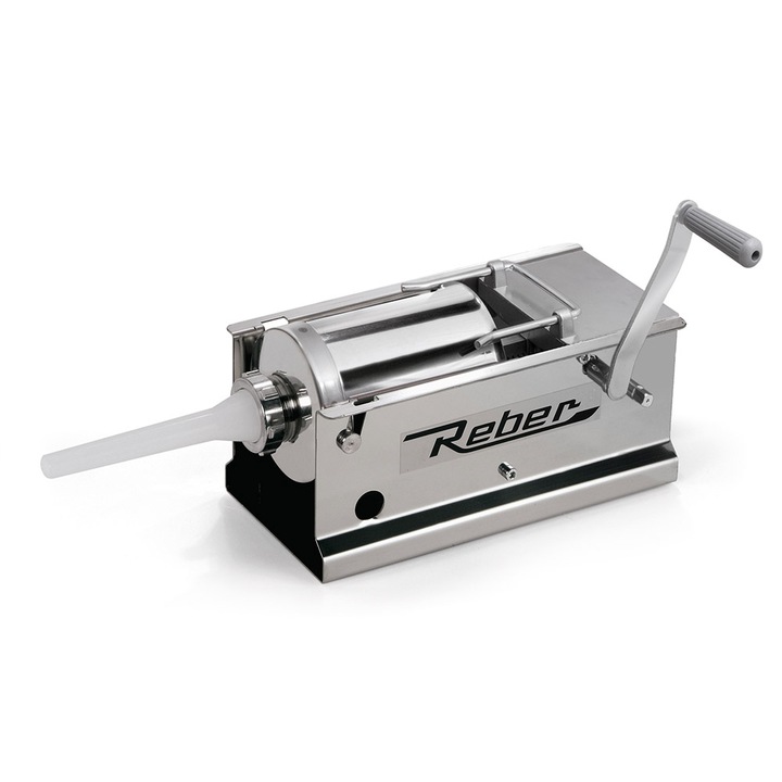 Masina de umplut carnati manuala Reber 8966 N, 3 kg, 2 viteze, integral inox