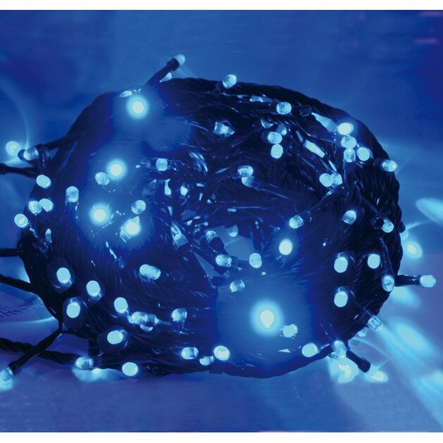 Instalatie cu 100 microluminite fixe albastre, pentru interior