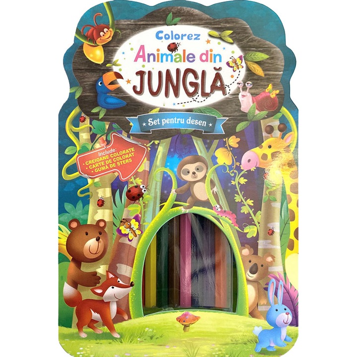 Colorez animale din jungla - set