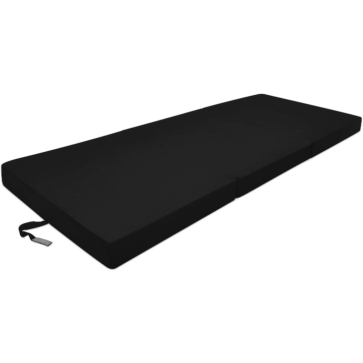 Összehajtható matrac 190x60x7 cm, fekete