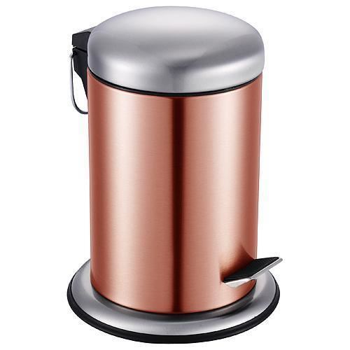 Cos de gunoi cu pedala, 5 L, cupru, EASYHOME