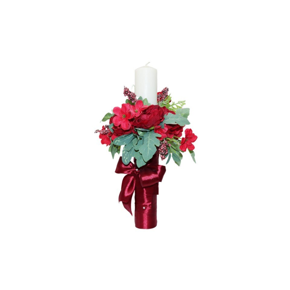 Lumanare pentru botez, 35x5 cm, Rosu, dae6801