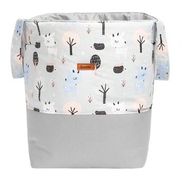 Cos pliabil pentru depozitarea jucariilor 35 x 47 cm Sensillo 386720, Gri Cos pliabil pentru depozitarea jucariilor 35 x 47 cm Sensillo 386720, Gri