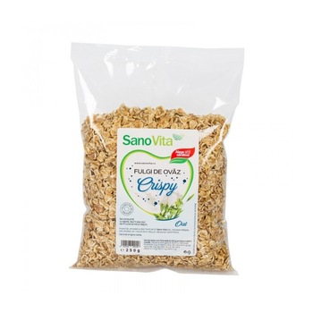 Fulgi de Ovaz Crispy, Sanovita, 250 g Fulgi de Ovaz Crispy, Sanovita, 250 g