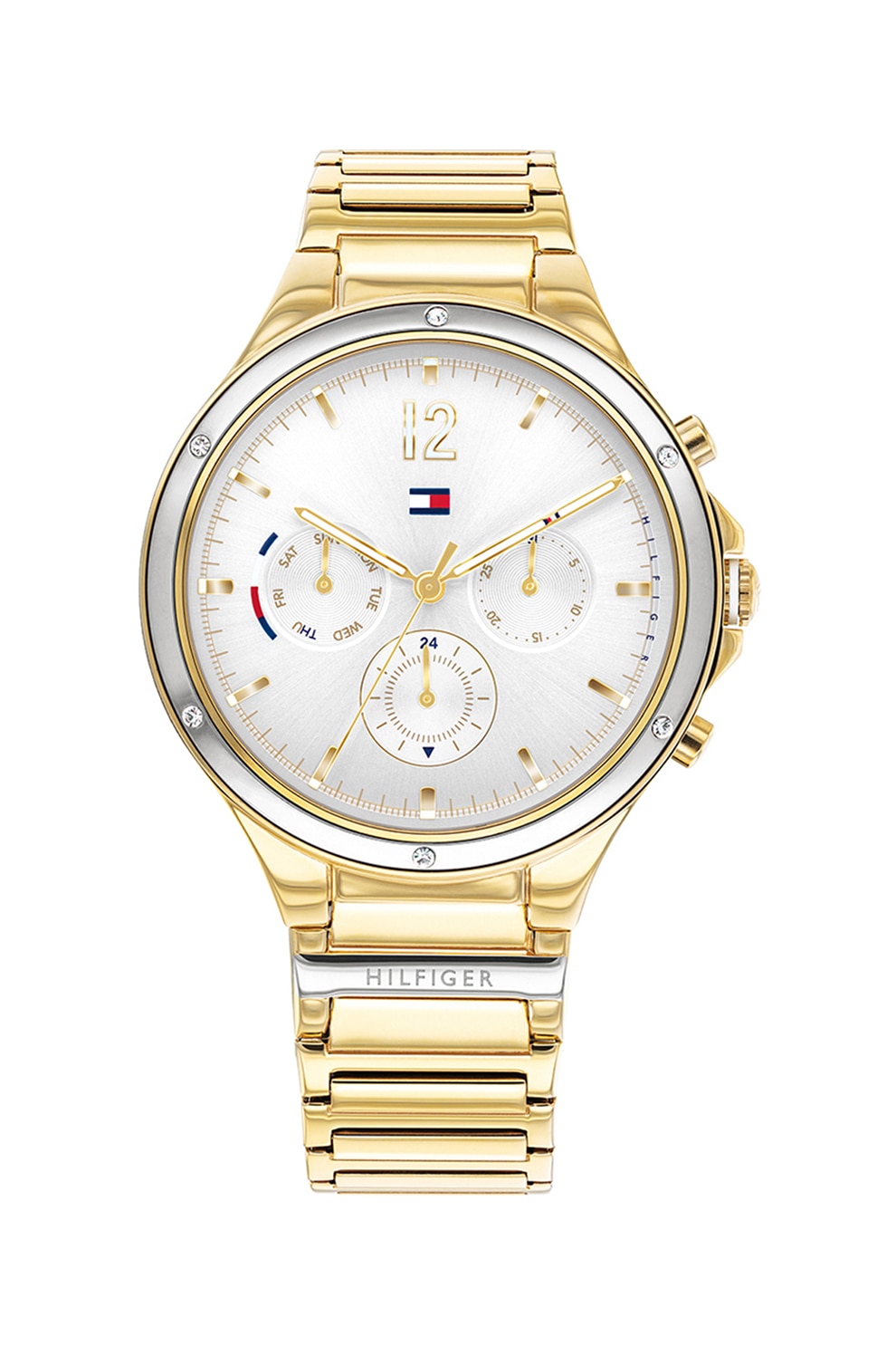 Tommy Hilfiger, Ceas din otel inoxidabil cu functii multiple, Auriu