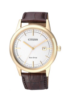 Citizen, Ceas cu o curea din piele, Maro/auriu Citizen, Ceas cu o curea din piele, Maro/auriu