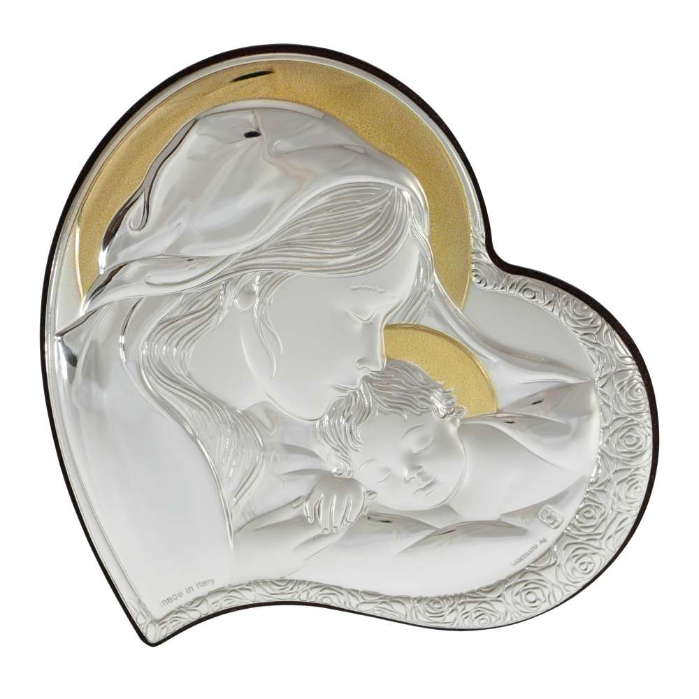 Iconita Inima Maria cu Pruncul 11 x 12 cm