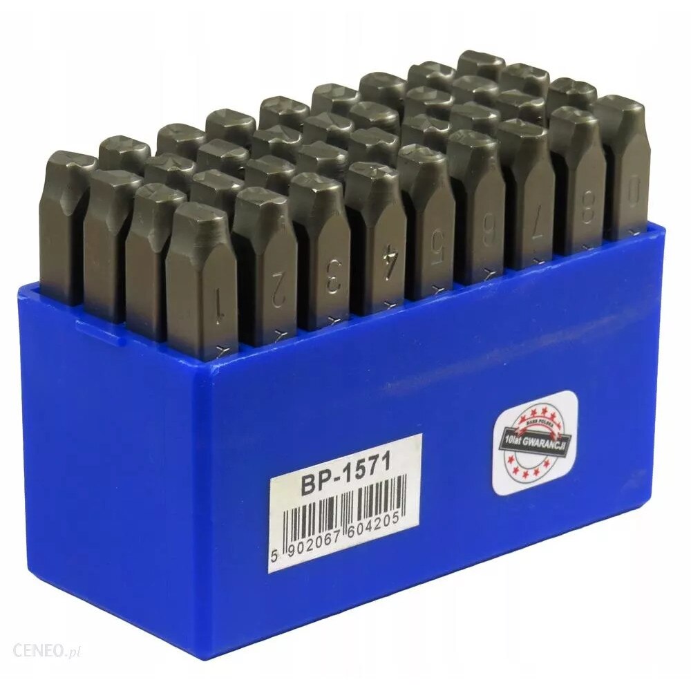 Set 36 poansoane cu numere si litere 6mm, Bass Polska