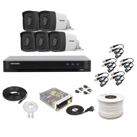 kit supraveghere hikvision 5 camere 2mp 1080p exterior 80m smart ir  dvr 8 canale video 4mp2mp  accesorii imagen 9_0_
0