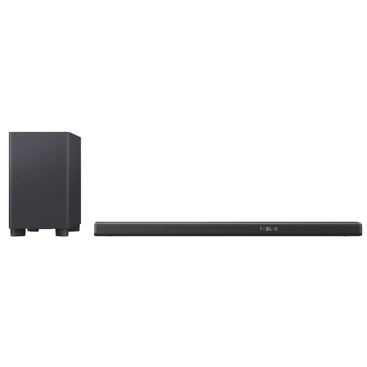 Soundbar Philips B95/10, 5.1.2, 410 W, mélynyomó vezeték nélküli, Dolby Atmos, fekete