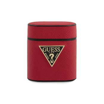 Husa Protectie Originala Guess Pentru Airpods 1/2 Colectia Saffiano, Rosu - Guaca2vsatmlre Husa Protectie Originala Guess Pentru Airpods 1/2 Colectia Saffiano, Rosu - Guaca2vsatmlre