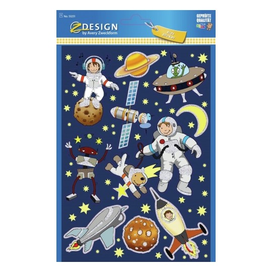 Stickere / abtibilduri Z-design - astronauti in spatiu