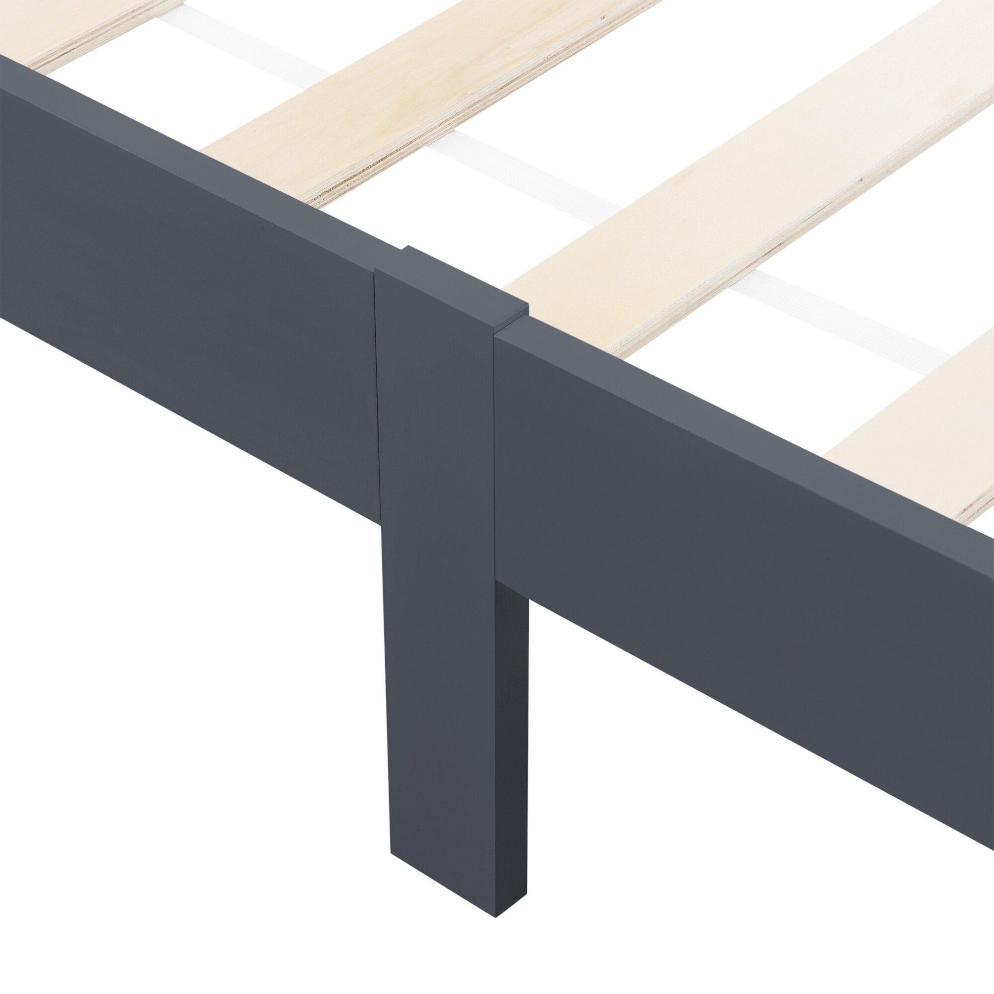 Limitator Rama Pat Rama pat lemn Raisio DG120, en.casa, 204 x 124 x 30 cm, lemn de brad ...