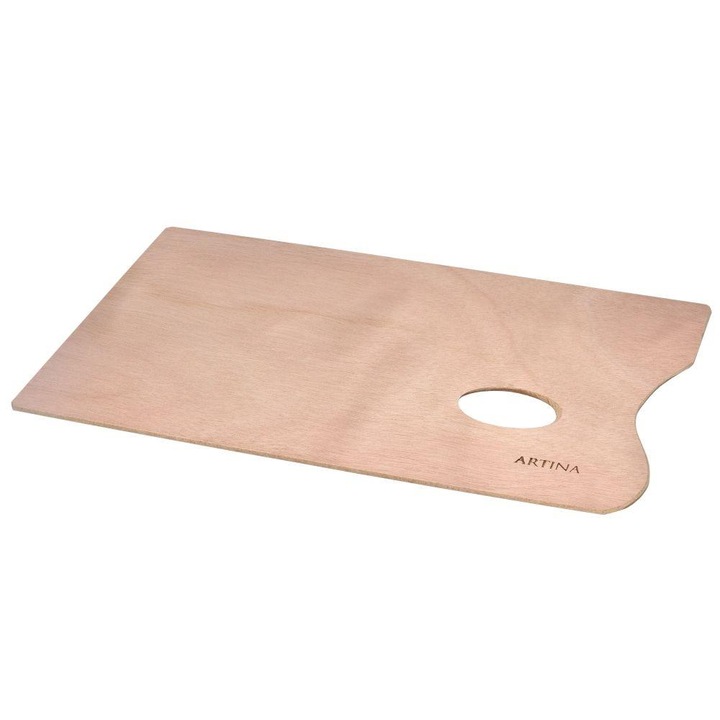 Дървена палитра Artina, Правоъгълна, 20х30см, Многоцветен