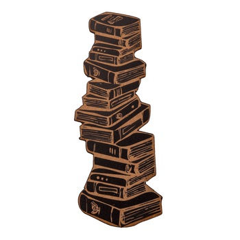 Semn de carte din lemn gravat cu carti Semn de carte din lemn gravat cu carti