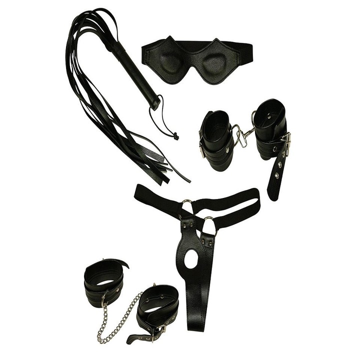 Set Bondage Extreme 7 piese Bad Kitty Negru