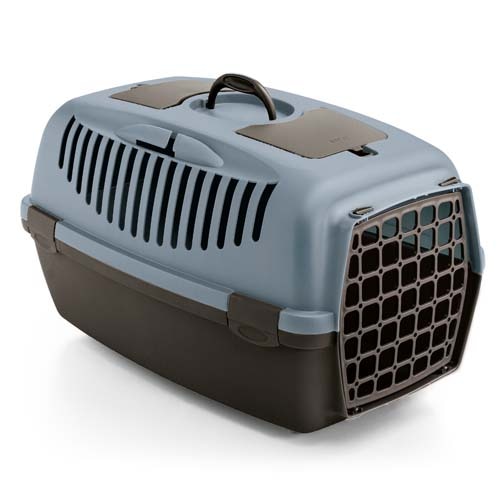 Cusca transport pentru animale, Stefanplast, Plastic, Albastru, 61x40x38 cm