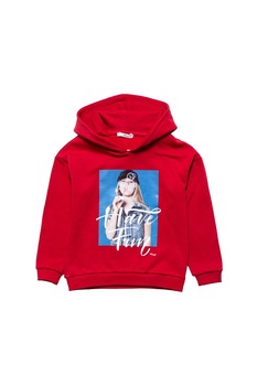 LTB, Hanorac cu imprimeu foto Cipone, Rosu vermillon/Albastru LTB, Hanorac cu imprimeu foto Cipone, Rosu vermillon/Albastru