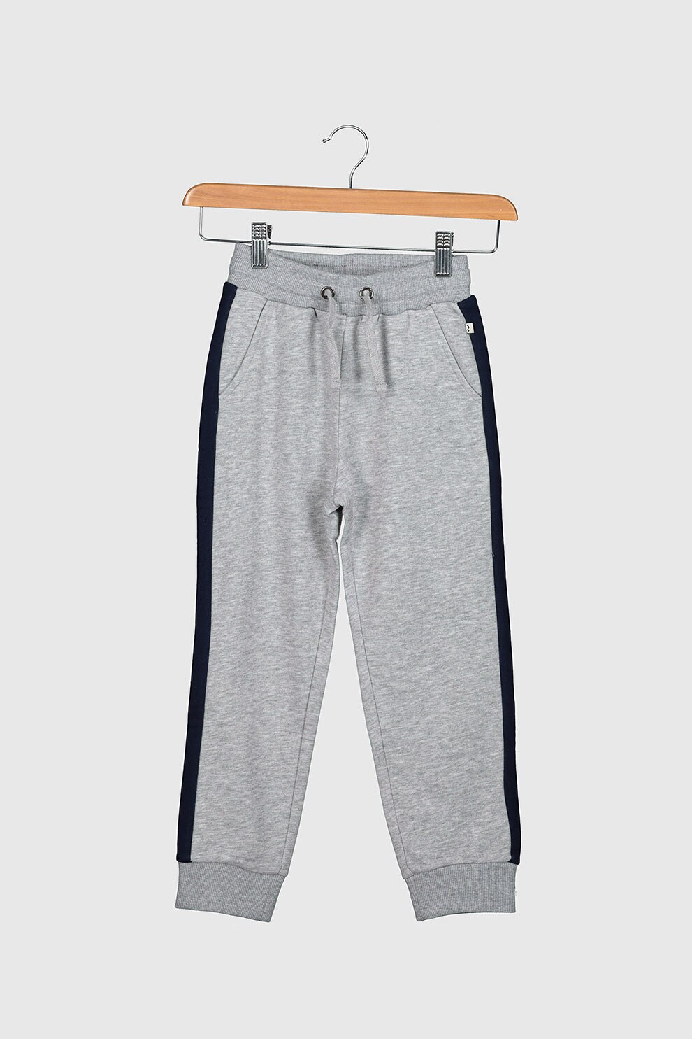 LTB, Pantaloni sport cu garnituri laterale contrastante Mesebo, Gri melange, Gri melange