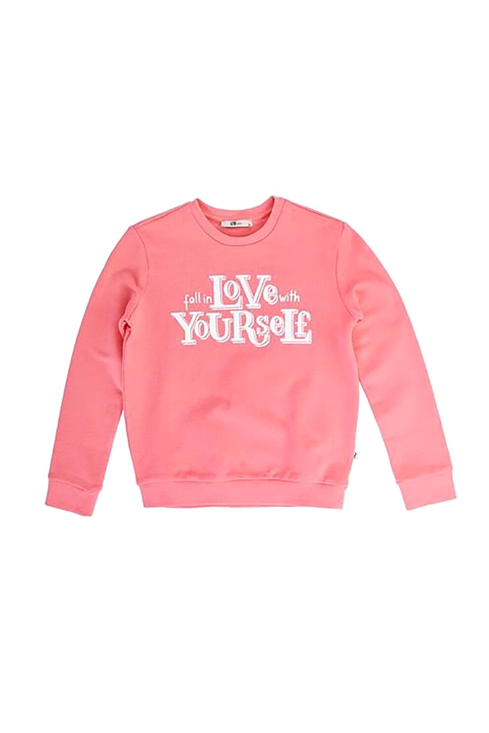 LTB, Bluza sport cu imprimeu text Ragise, Roz pastel