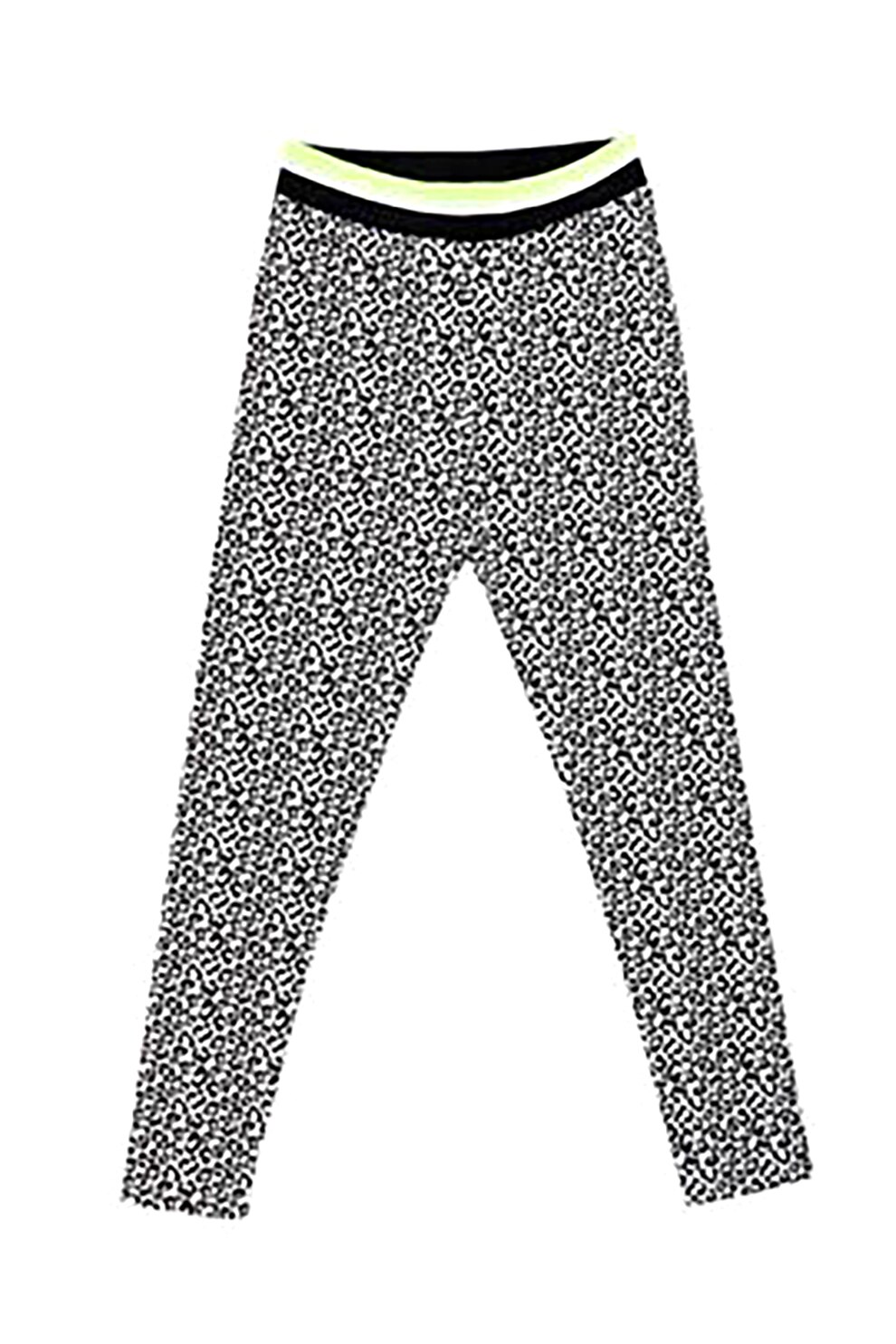 LTB, Colanti cu animal print Fewata, Alb prafuit/Negru