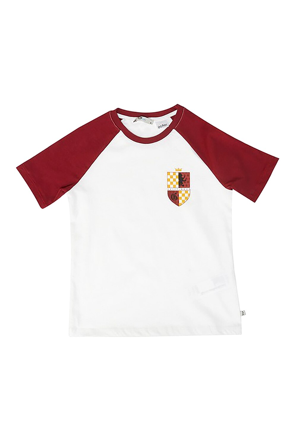 LTB, Tricou cu decolteu la baza gatului si maneci raglan Litoni, Alb/Rosu inchis