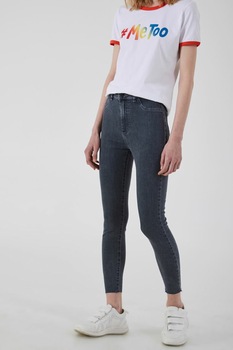 LTB, Blugi crop skinny Marinella, Gri inchis LTB, Blugi crop skinny Marinella, Gri inchis