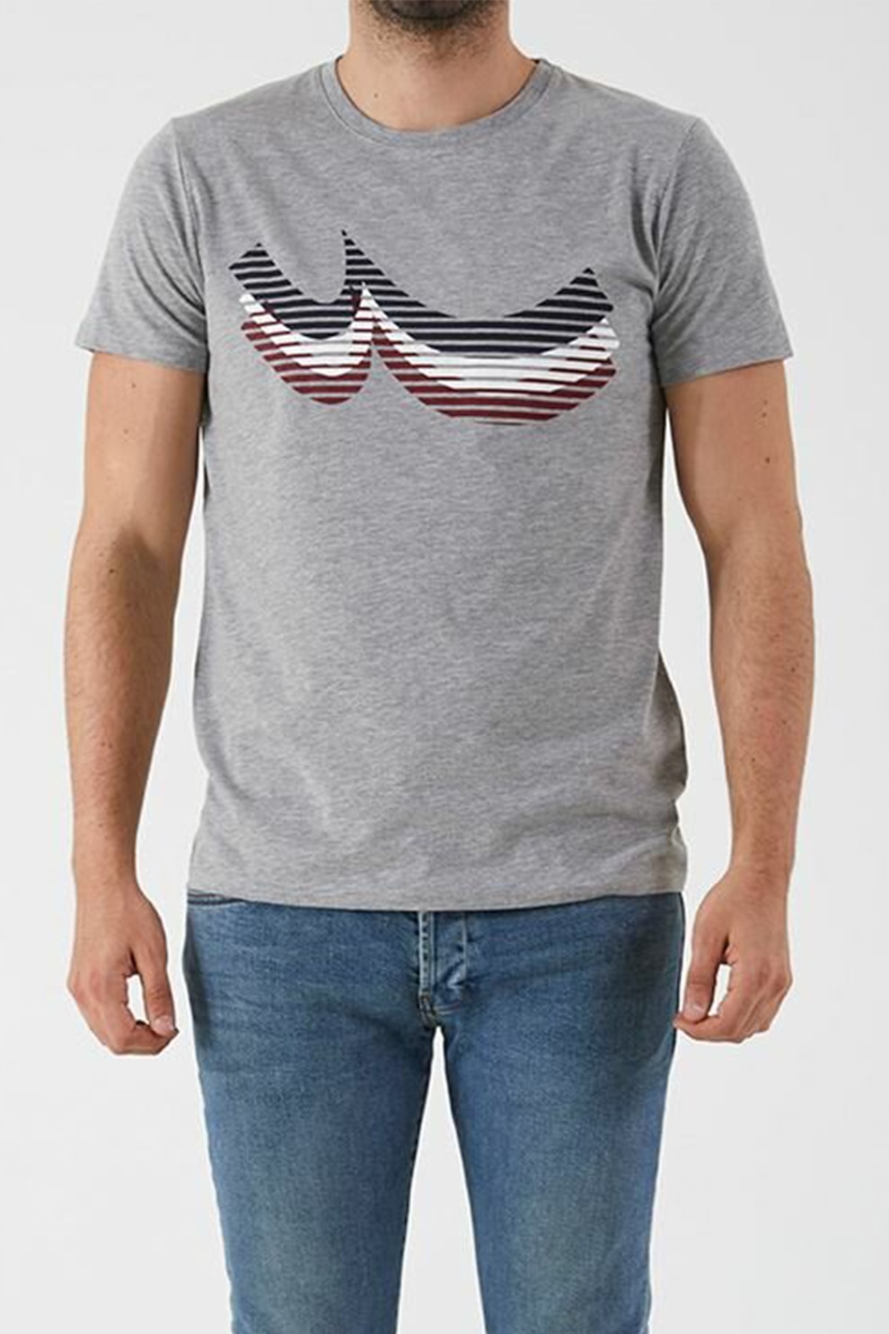 LTB, Tricou cu imprimeu Zayito, Gri melange