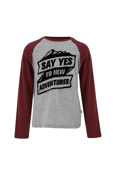 LTB, Bluza cu imprimeu texturat Toripa, Gri melange/Rosu Bordeaux/Negru, 128 CM LTB, Bluza cu imprimeu texturat Toripa, Gri melange/Rosu Bordeaux/Negru, 128 CM