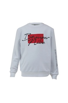 LTB, Bluza sport cu imprimeu text Sanoda, Alb/Rosu/Negru LTB, Bluza sport cu imprimeu text Sanoda, Alb/Rosu/Negru