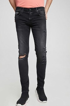 LTB, Blugi skinny cu aspect decolorat Diego X, Negru, W31-L32 LTB, Blugi skinny cu aspect decolorat Diego X, Negru, W31-L32