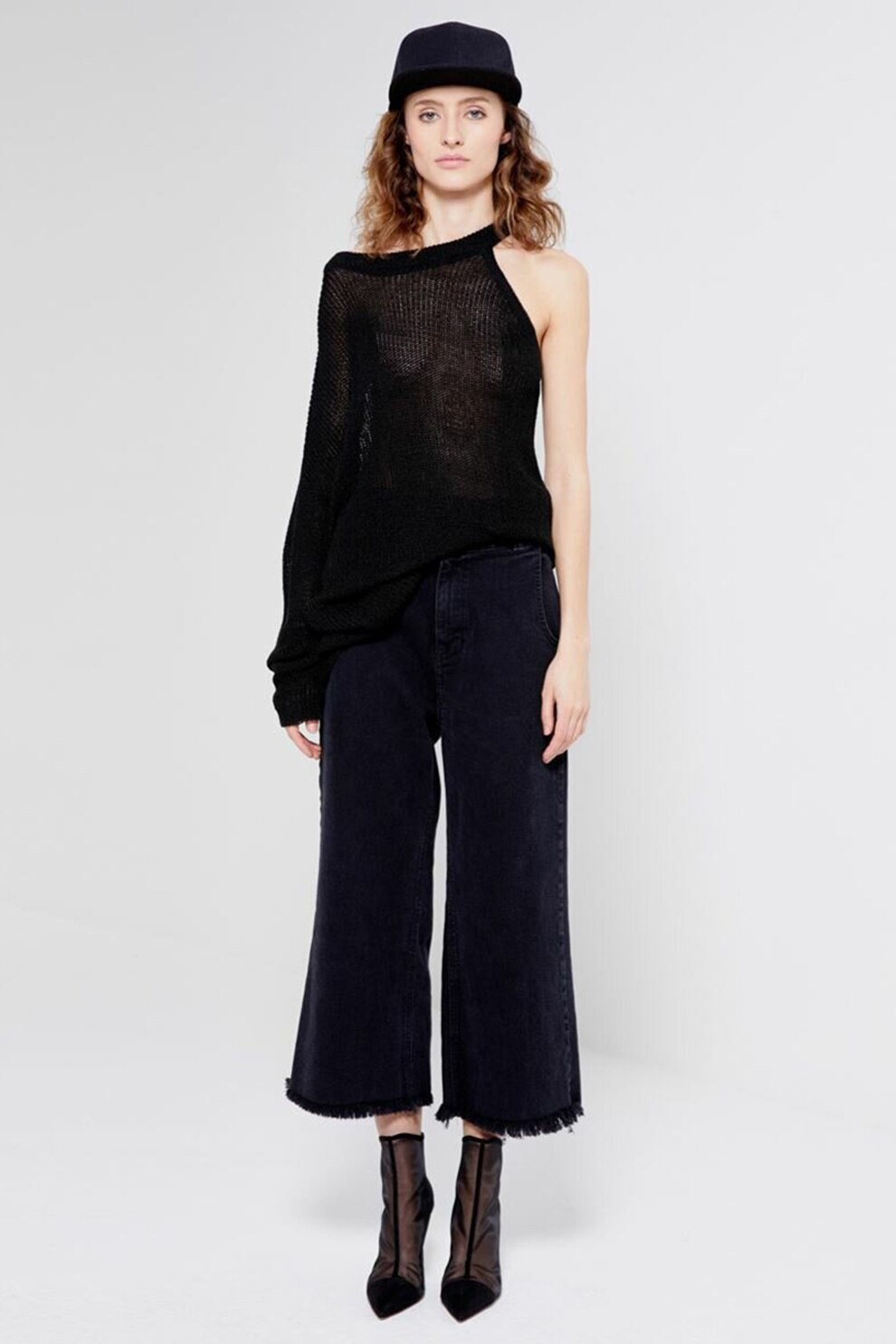 LTB, Blugi 3/4 cu terminatie franjurata Viola, Gri antracit