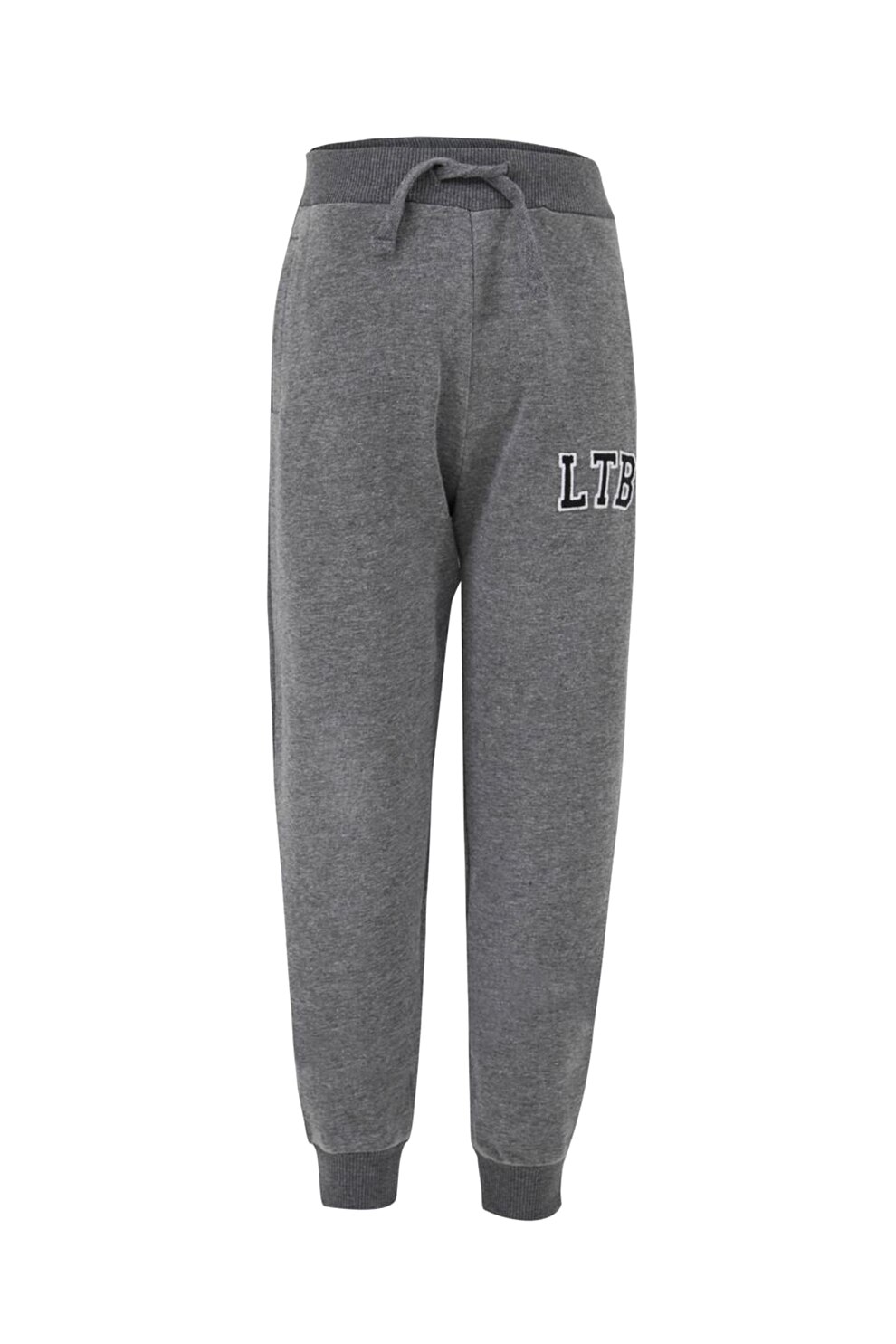 LTB, Pantaloni sport cu logo Rewede, Gri inchis melange