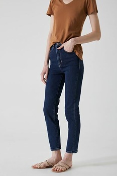 LTB, Blugi crop mom fit Dores, Bleumarin LTB, Blugi crop mom fit Dores, Bleumarin