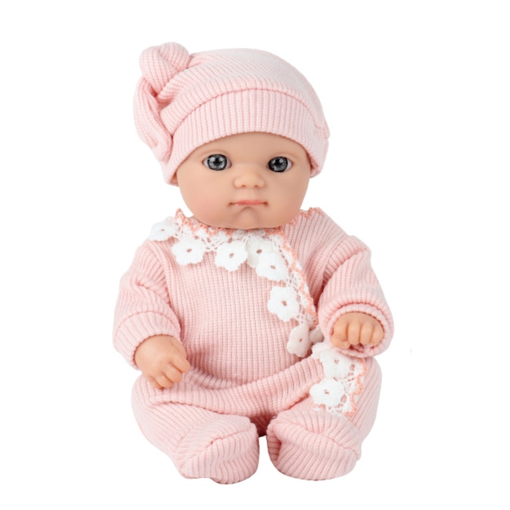 Mappy Baby so lovely játékbaba, tartozékokkal, rózsaszín/fehér, 20 cm