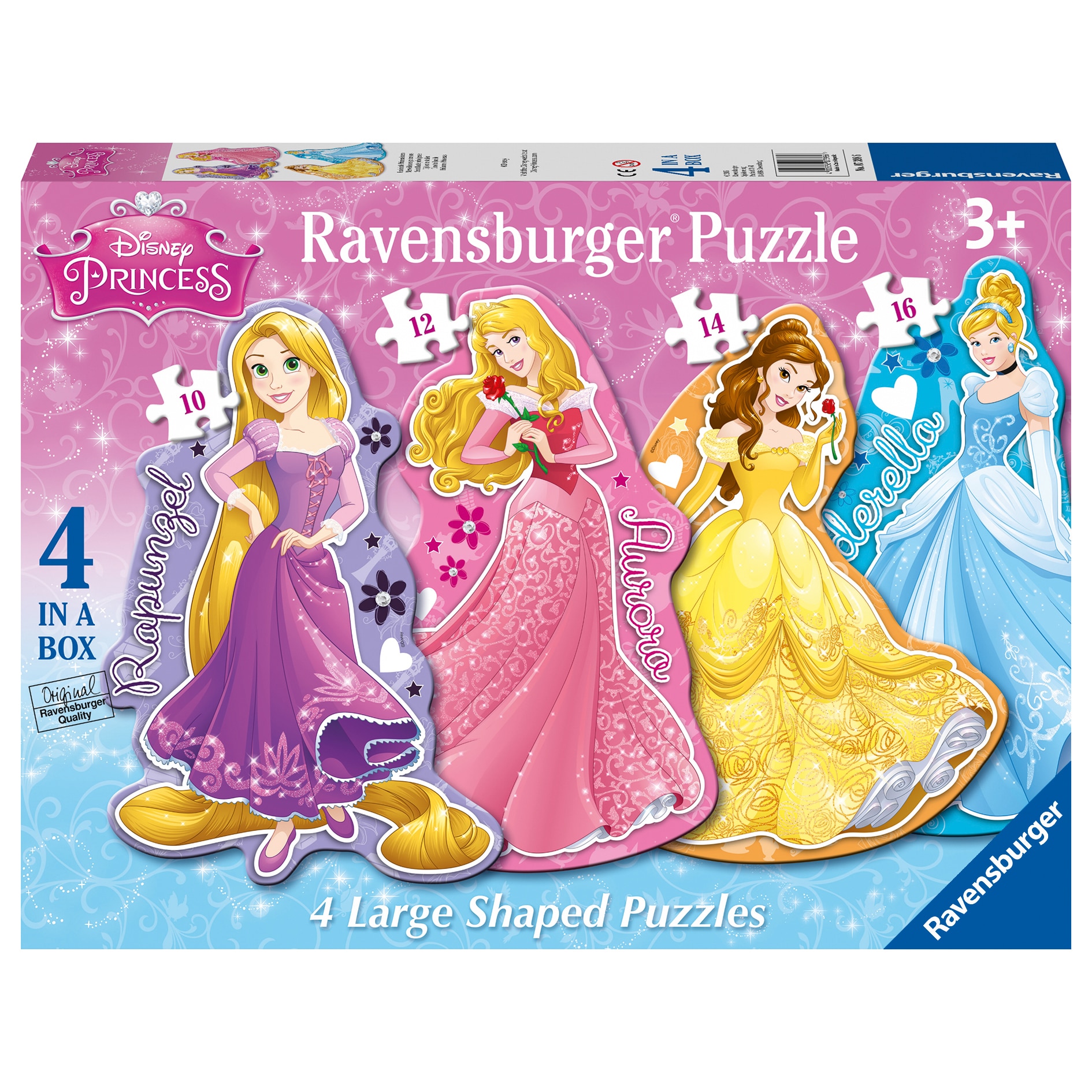 Puzzle Ravensburger - Printesele Disney, 4 in 1, 10/12/14/16 piese