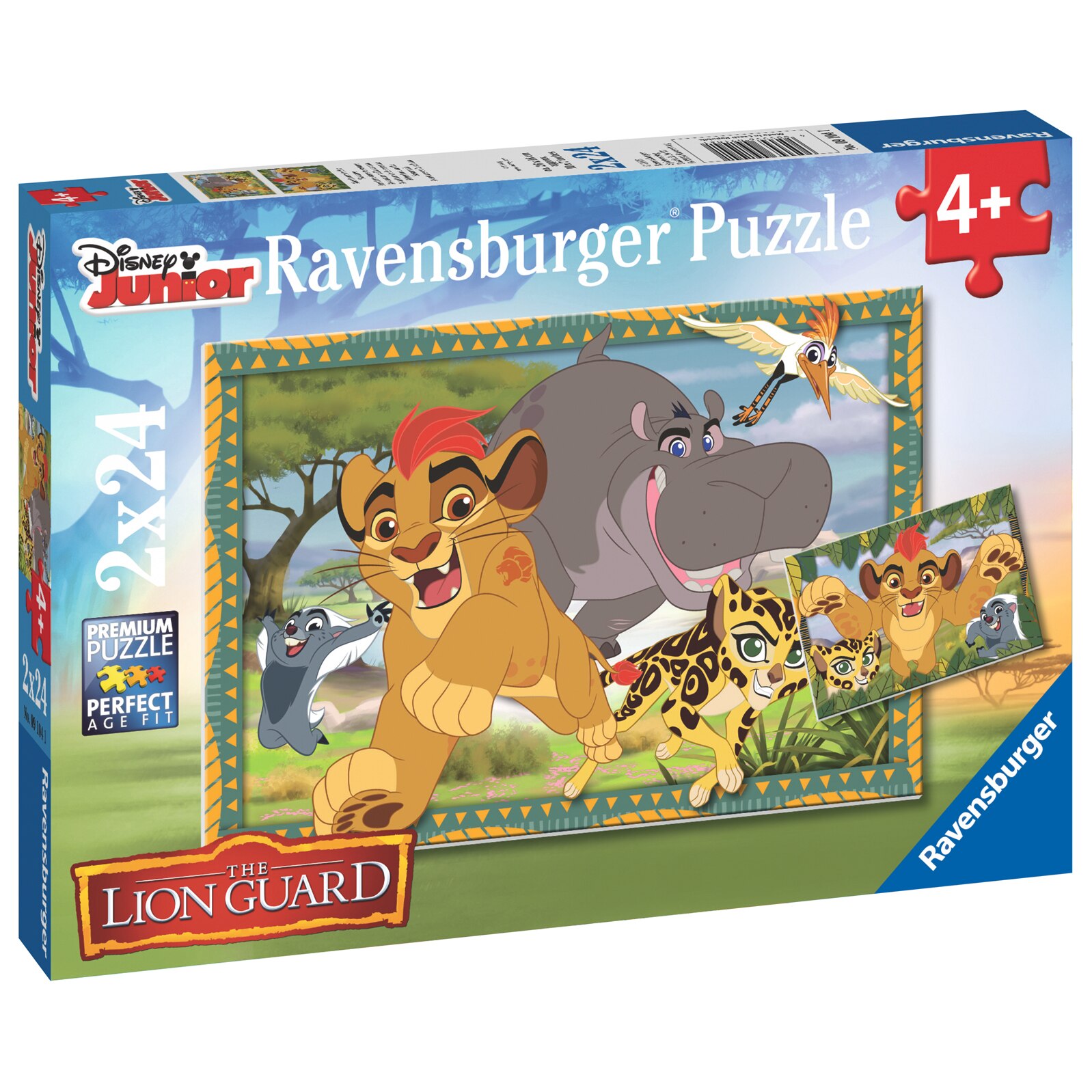 Puzzle Ravensburger - Garda felina, 2 in 1, 2x24 piese