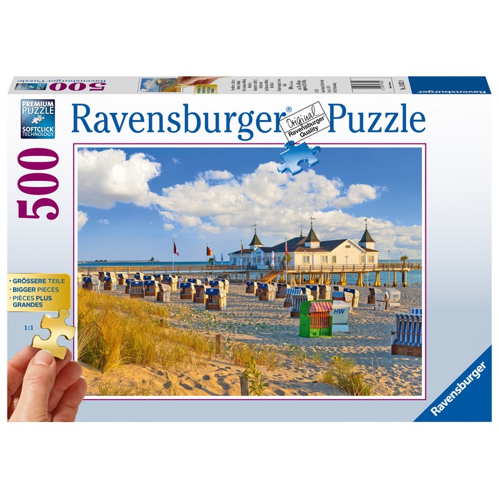 Ravensburger puzzle, Napozóagyak a strandon, 500 darab