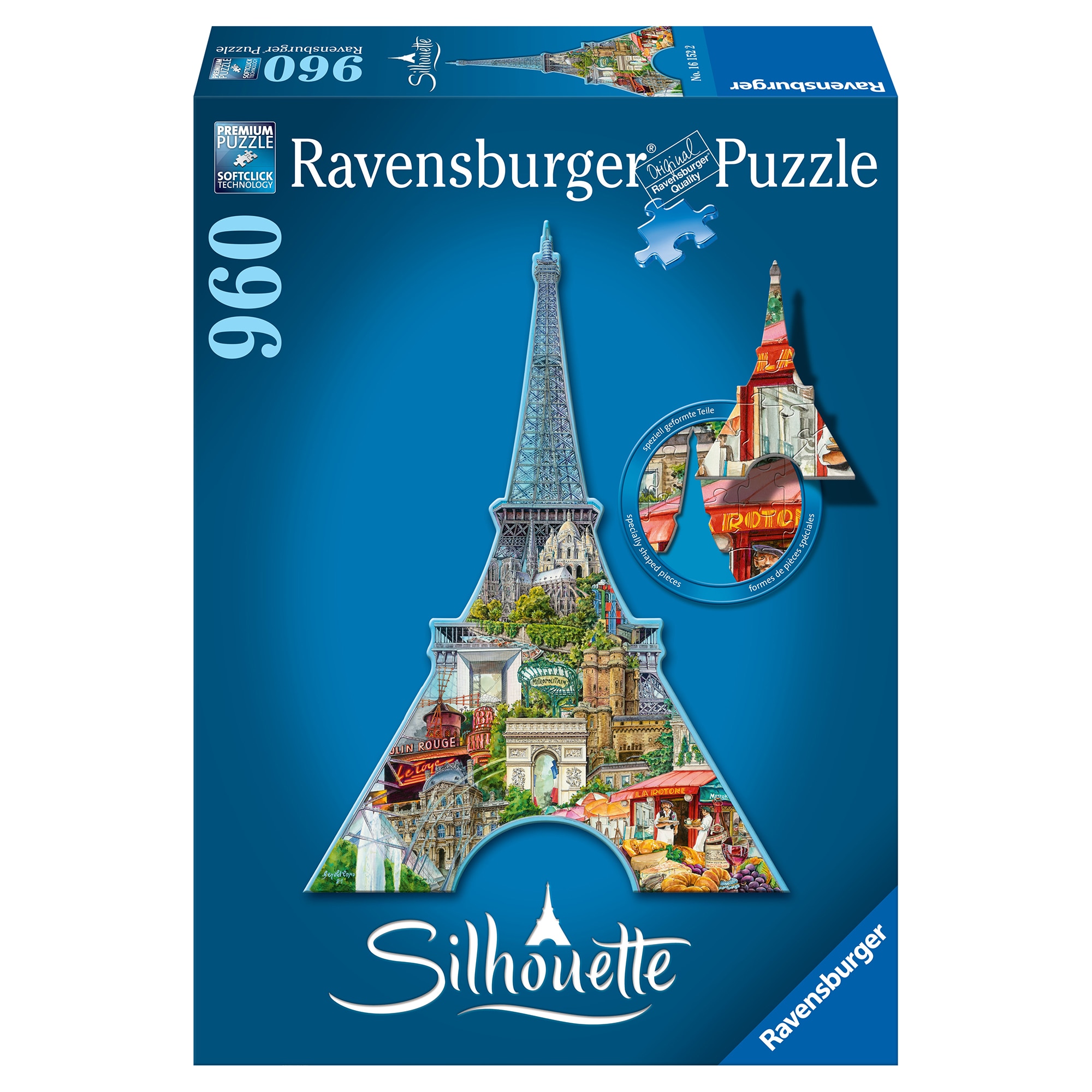 Puzzle Ravensburger Contur - Turnul Eiffel, 960 piese