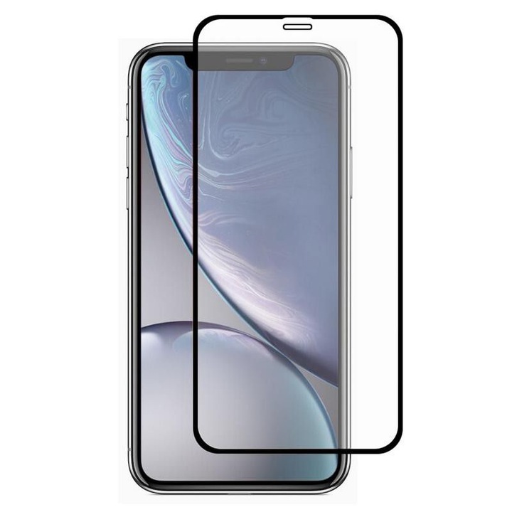 Стъклен Протектор за Apple iPhone XR, Черен